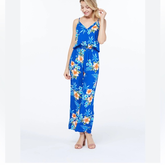 Cynthia Rowley Pants - Cynthia Rowley Women's Hawaiian Strap top pants suit Blue pink size M